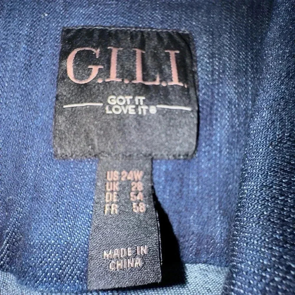 GILI Denim Crop Jacket..Size 24w…(fits like 18/20) - Picture 2 of 4